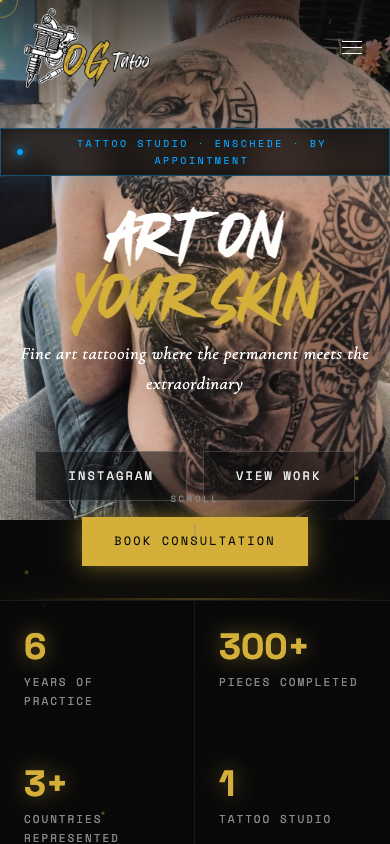 OG Tattoo mobile responsive design